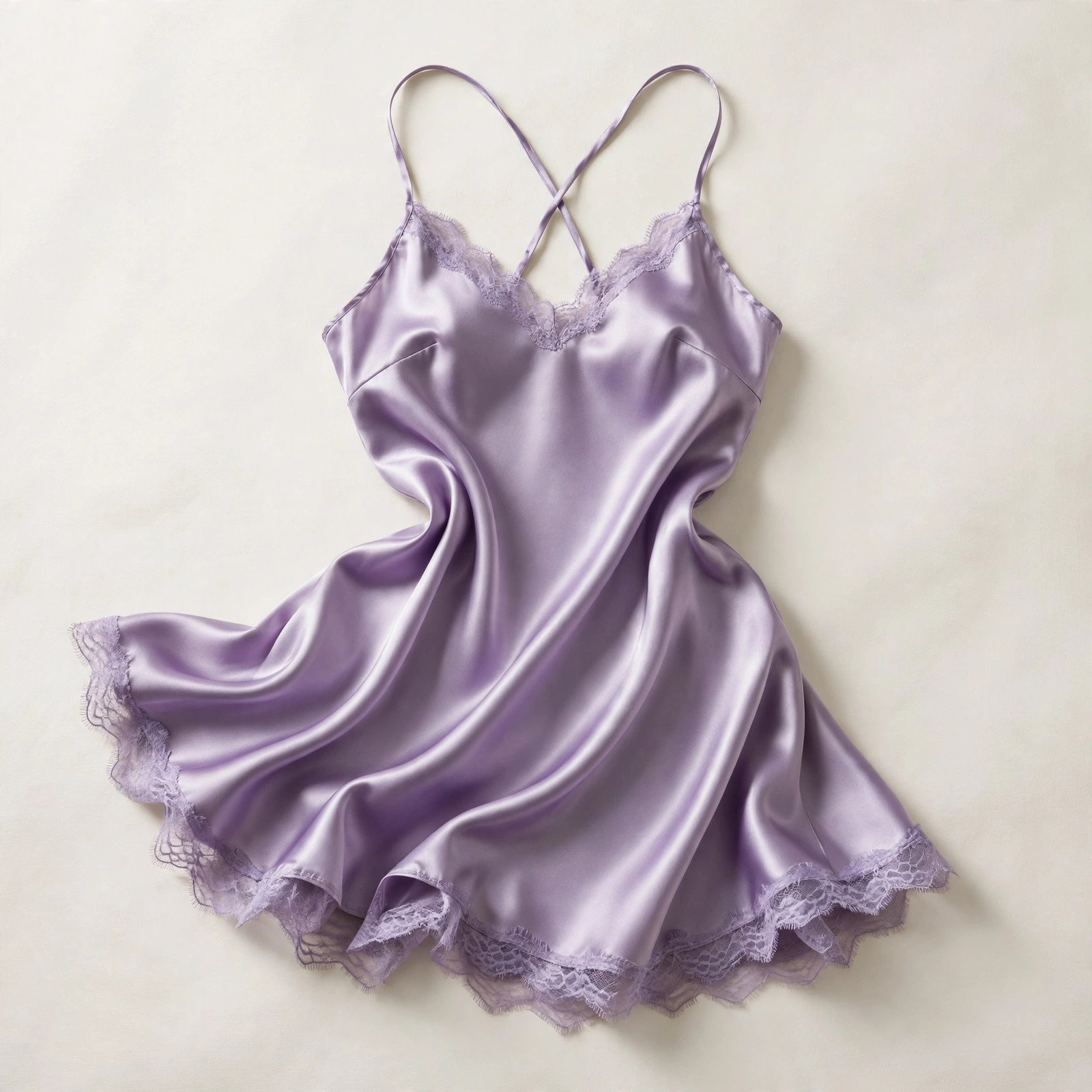 Scarlet Wine Satin Nightdress