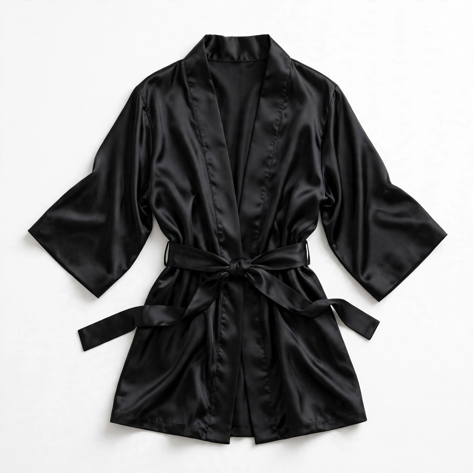 Pearl Silk Bridal Robe — view 3