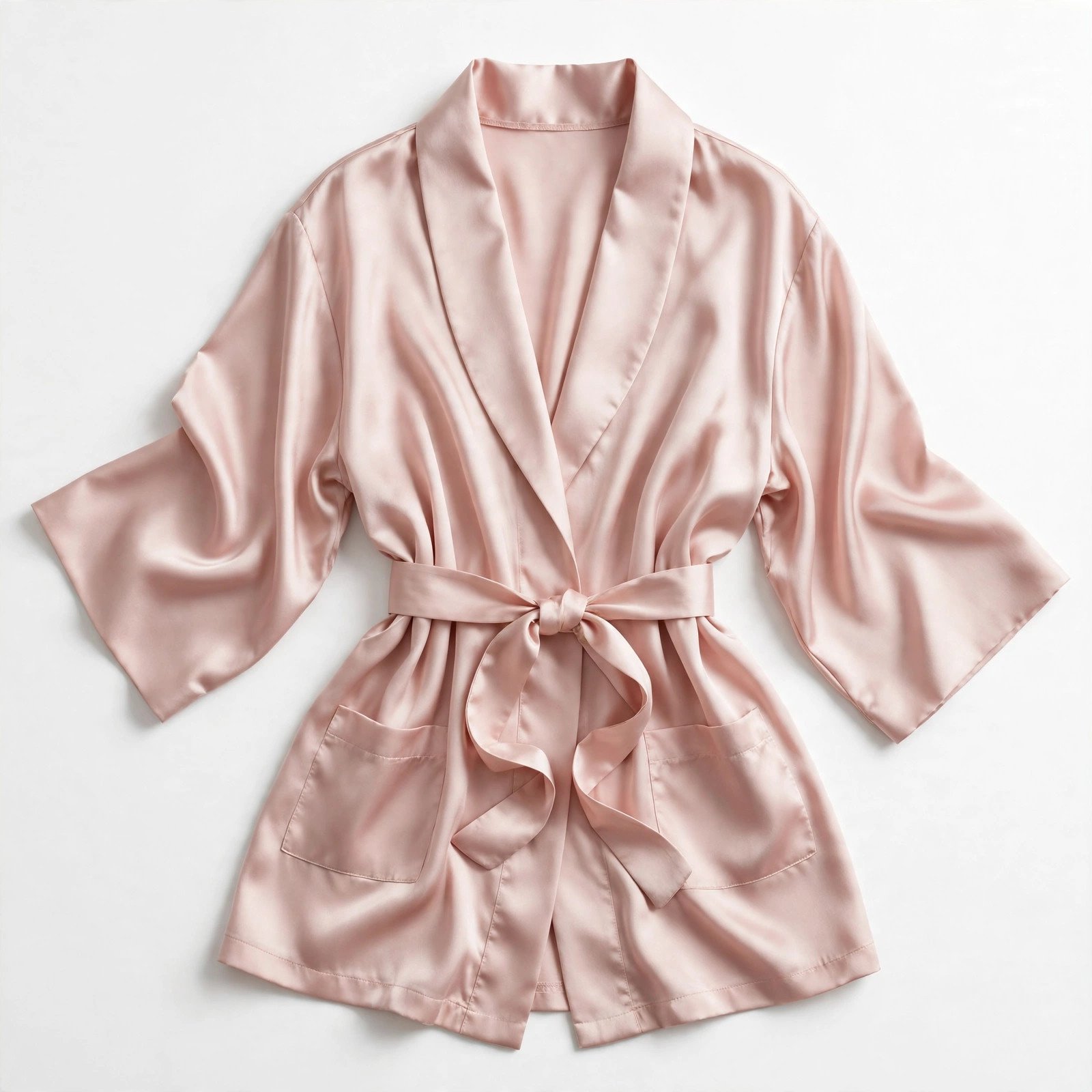 Midnight Silk Wrap Robe